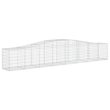 Vidaxl Obokana gabonska košara 400x50x60/80 cm pocinkano železo