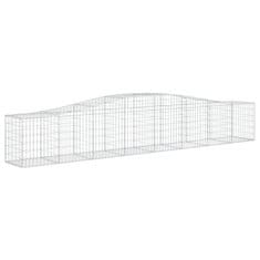 Vidaxl Obokana gabionska košara 8 kosov 400x50x60/80cm cinkano železo