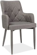 CASARREDO Oblazinjen jedilni stol RISA siva