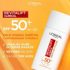 L’Oréal Skincare Revitalift Clinical dnevni fluid z UV zaščito in C vitaminom