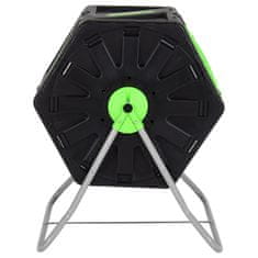 Vidaxl Vrtljivi kompostnik 60x58x74 cm 105 L polipropilen