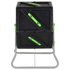 Vidaxl Vrtljivi kompostnik 60x58x74 cm 105 L polipropilen