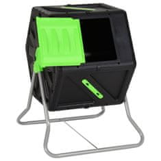 Vidaxl Vrtljivi kompostnik 60x58x74 cm 105 L polipropilen