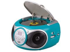 Trevi CD 512 Boombox radijski in CD predvajalnik, FM Radio, AUX, LCD zaslon, antena, moder