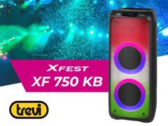 Trevi XF 750 KB prenosni KARAOKE zvočnik, Bluetooth, 100W, TWS, baterija, USB/microSD/AUX/MIC