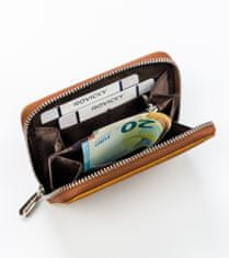 David Jones Priročna ženska denarnica iz zrnatega eko usnja z zadrgo