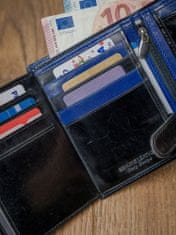 Rovicky Moška dvobarvna denarnica iz naravnega usnja, brez RFID zaponke