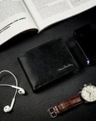 Pierre Cardin Priročna, zložljiva moška denarnica iz naravnega usnja, RFID