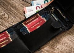 Peterson Blagovna znamka moška denarnica iz naravnega usnja