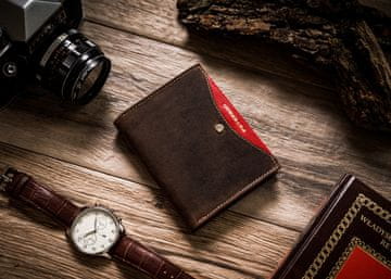 Peterson Moška denarnica Gomphrosrial temno rjava