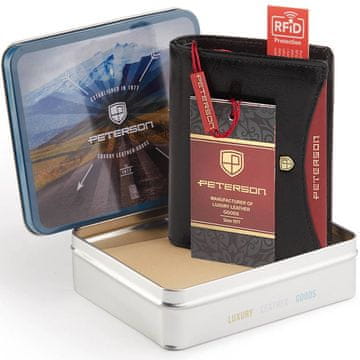 Peterson Vertikalna moška denarnica iz RFID naravnega usnja