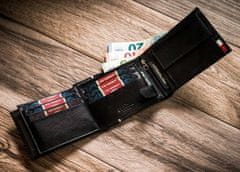 Peterson Darilni set: moška usnjena denarnica in aluminijast etui za kartice