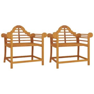 Vidaxl Vrtni stoli 2 kosa 91x62x94 cm trdna tikovina