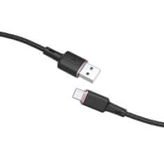 AceFast Kabel USB - USB-C 3A 1,2 m, črn