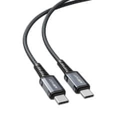 slomart acefast usb tipa c - kabel usb tipa c 1,2 m, 60 W (20 V/3a) siva (c1-03 deep space gray)