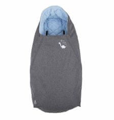 CuddleCo Comfi-Extreme, otroška flis jakna, 90x50cm, siva melanža / modra