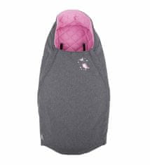 CuddleCo Comfi-Extreme, otroška flis jakna, 90x50cm, siva melanža / roza