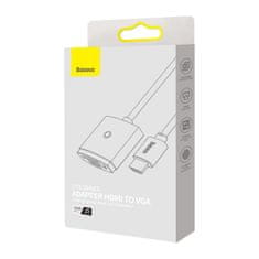 BASEUS Lite adapter HDMI - VGA / 3.5mm mini jack / micro USB, črna