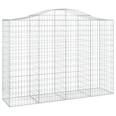 Vidaxl Obokane gabion košare 7 kosov 200x50x140/160cm pocinkano železo