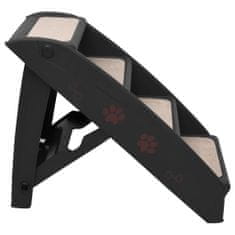 shumee Zložljive stopnice za pse črne 62x40x49,5 cm
