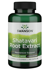 Swanson Standardiziran izvleček korenine Shatavari, 500 mg, 120 kapsul - POTEČE 23. 8.