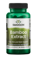 Swanson Bambusov izvleček (lasje, koža, nohti) 300 mg, 60 zeliščnih kapsul