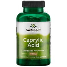 Swanson Kaprilna kislina, 600 mg, 60 kapsul