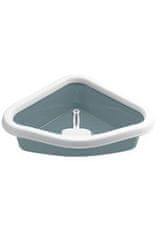 Kotno stranišče z zajemalko, modro-sivo