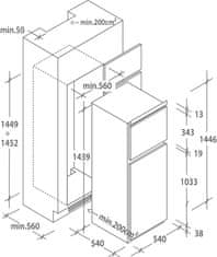 Candy CFBD 2450/2E vgradni hladilnik