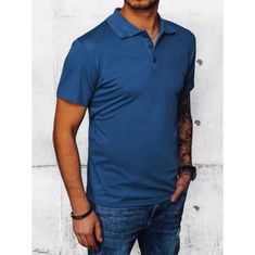 Dstreet Moška polo majica Q01 modra px0551 M