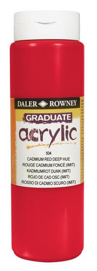 Daler Rowney Akrilna barva Graduate 500 ml Cadmium Red Deep Hue