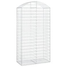 Vidaxl Obokana gabonska košara 100x50x180/200 cm pocinkano železo