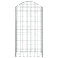 Vidaxl Obokana gabonska košara 100x50x180/200 cm pocinkano železo