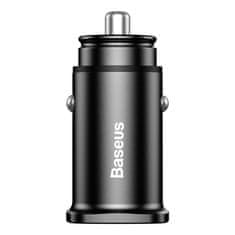 BASEUS Square 2x USB QC3.0 Quick Charge 3.0 SCP AFC 30W pametni avtomobilski polnilec črne barve