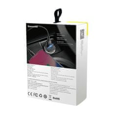 BASEUS Inteligentni avtomobilski polnilnik z 2 USB in USB-C QC PD vratoma, črn
