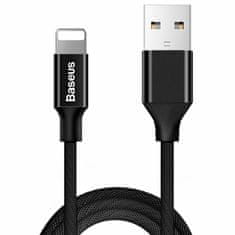 BASEUS Kabel USB v pletenem ohišju - iPhone Lightning 1,8 m - črn