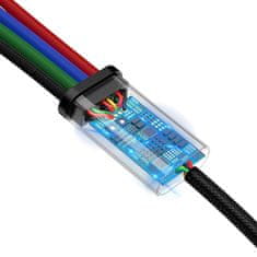 BASEUS Kabel USB 4v1 2 x iPhone Lightning USB-C microUSB v najlonovi ovojnici 3,5 A 1,2 m črn