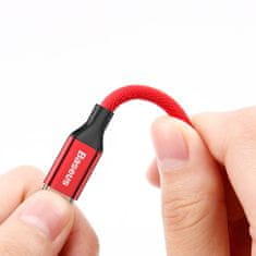 BASEUS Kabel USB v pletenem ohišju - iPhone Lightning 1,8 m - rdeč