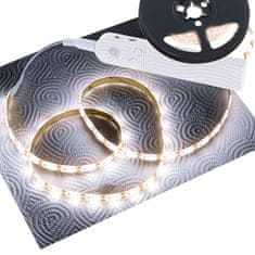 Ikonka Detektor gibanja USB LED trak 1M topla bela na baterije