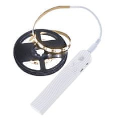 Ikonka Detektor gibanja USB LED trak 1M topla bela na baterije