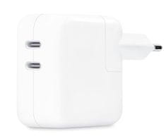 Apple napajalni adapter, 35 W, dvojni USB-C, bel (mnwp3zm/a)