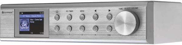 Sodobni radijski sprejemnik Soundmaster IR1500SI radijski sprejemnik dab in fm tuner zatemnjen zaslon dvojni alarm spanje dremež Bluetooth wlan internet upnp