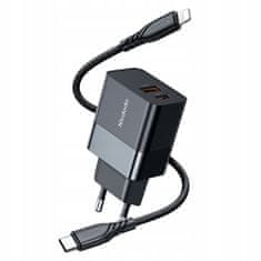 Mcdodo MCDODO HITRI POLNILEC ZA IPHONE TIPA C 2X USB USB-C PD 20W KABEL
