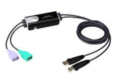 Aten 2-portno kabelsko stikalo KVM USB brez robov