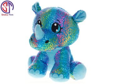 Rhino Star Sparkle plišast modri 37 cm sedeči