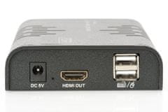 Digitus HDMI KVM podaljšek, 120 m, Full HD, 1080p po omrežnem kablu (Cat 5, 5E, 6)