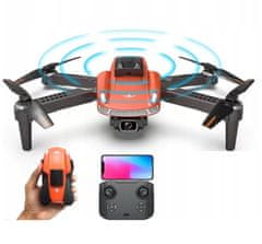 KJB Dron mini s kamero 4K leti 12-15 minut / baterijo / višina do 100m s povezavo na telefon + 3x baterija GRATIS s potovalno torbico (siva barva)