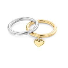 Calvin Klein Romantični dvobarvni komplet prstanov iz jekla Captivate 35000326 (Obseg 52 mm)