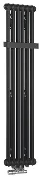 SAPHO Elegantno črno jekleno grelno telo FEDE 1500x306mm, 6 segmentov, 643W