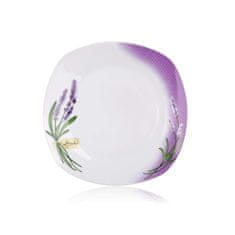 Banquet Komplet krožnikov kvadratnih LAVENDER, 18 kosov, OK